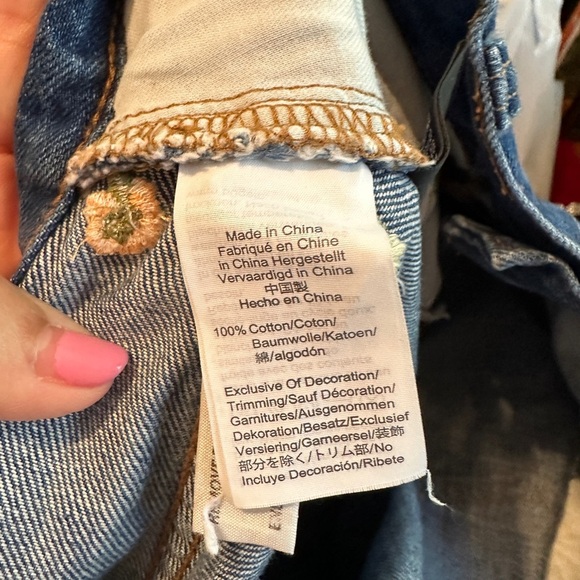 Madewell Skirt Denim A-Line Mini Confetti Floral Embroidered Sz 13-14 - Picture 5 of 6